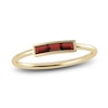Thumbnail Image 1 of Juliette Maison Natural Garnet Baguette Bar Ring 10K Yellow Gold