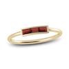 Thumbnail Image 0 of Juliette Maison Natural Garnet Baguette Bar Ring 10K Yellow Gold