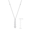 Thumbnail Image 3 of Diamond Lariat Necklace 1/3 ct tw Round 14K White Gold 17&quot;
