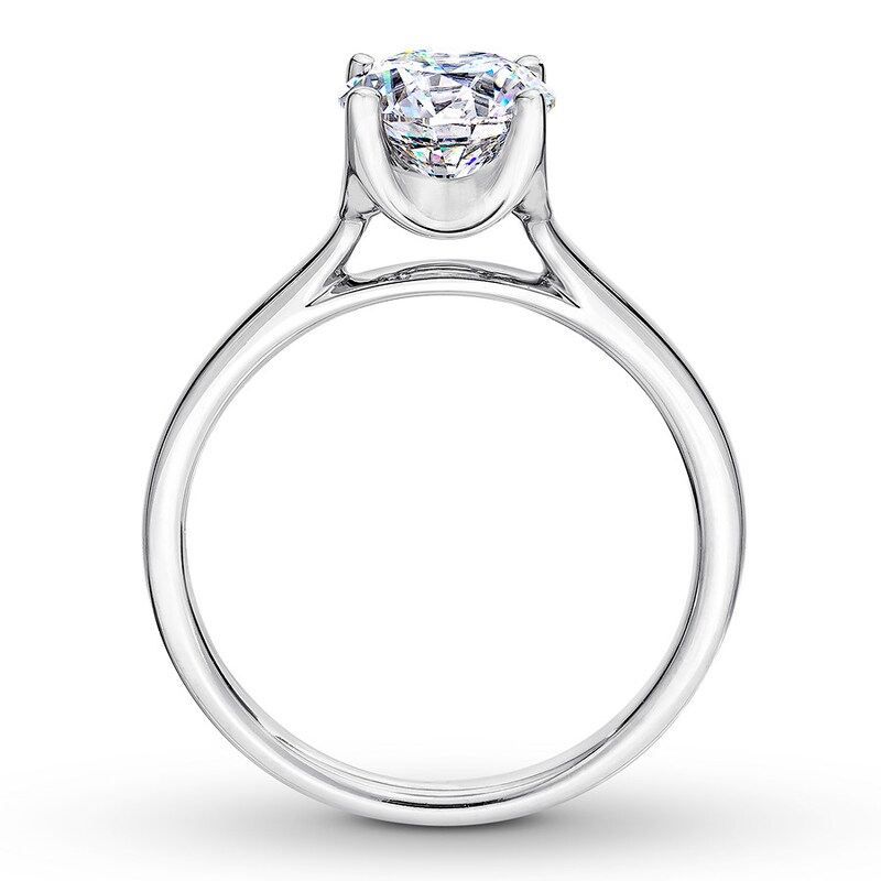 THE LEO First Light Diamond Solitaire Ring 1-1/2 ct 14K White Gold (I1/I)
