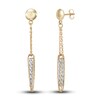 Thumbnail Image 1 of Italia D'Oro Triangle Drop Earrings 14K Yellow Gold