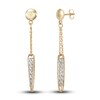 Thumbnail Image 0 of Italia D'Oro Triangle Drop Earrings 14K Yellow Gold