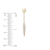 Thumbnail Image 2 of Italia D'Oro Triangle Drop Earrings 14K Yellow Gold