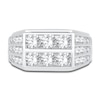 Thumbnail Image 3 of Men's Lab-Grown Diamond Ring 3 ct tw Round 14K White Gold