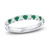 Thumbnail Image 0 of Shy Creation Natural Emerald Ring 1/4 ct tw Diamonds 14K White Gold SC22005158