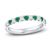 Thumbnail Image 1 of Shy Creation Natural Emerald Ring 1/4 ct tw Diamonds 14K White Gold SC22005158