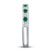 Thumbnail Image 1 of Shy Creation Natural Emerald Ring 1/4 ct tw Diamonds 14K White Gold SC22005158