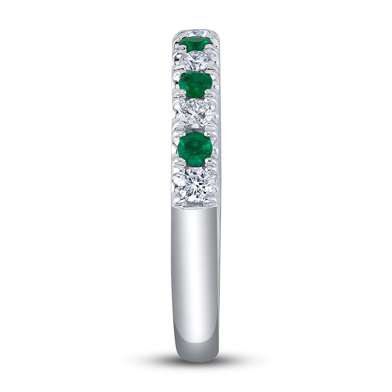 Main Image 2 of Shy Creation Natural Emerald Ring 1/4 ct tw Diamonds 14K White Gold SC22005158