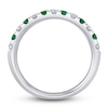 Thumbnail Image 3 of Shy Creation Natural Emerald Ring 1/4 ct tw Diamonds 14K White Gold SC22005158