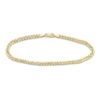 Thumbnail Image 2 of Solid Curb & Paperclip Chain Bracelet Set 14K Yellow Gold 8"
