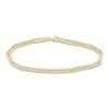 Thumbnail Image 5 of Solid Curb & Paperclip Chain Bracelet Set 14K Yellow Gold 8"