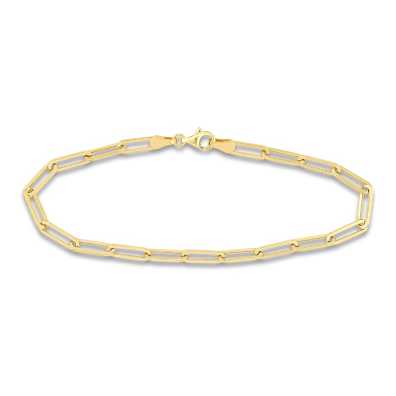 Main Image 5 of Solid Curb & Paperclip Chain Bracelet Set 14K Yellow Gold 8"