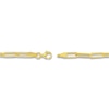 Thumbnail Image 7 of Solid Curb & Paperclip Chain Bracelet Set 14K Yellow Gold 8"