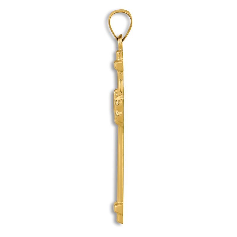 Main Image 2 of Cross Pendant Necklace 14K Yellow Gold 18"