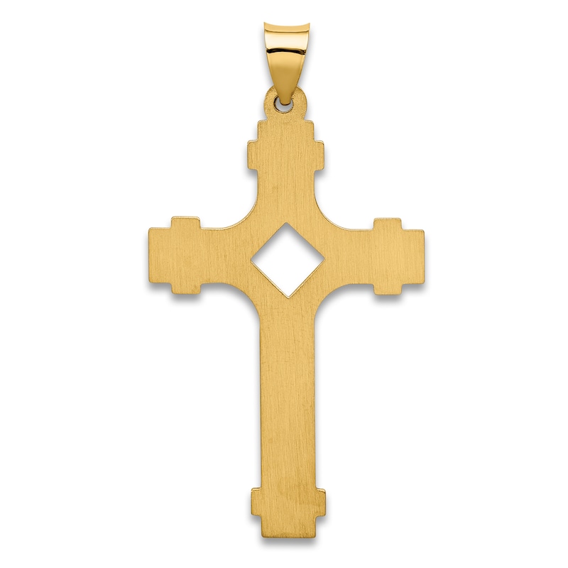 Main Image 3 of Cross Pendant Necklace 14K Yellow Gold 18"