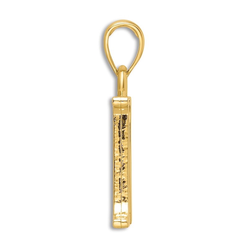 Main Image 2 of Initial N Charm 14K Yellow Gold 18"