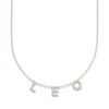 Thumbnail Image 1 of Juliette Maison Diamond Station Name Necklace 3/8 ct tw Round 10K Rose Gold