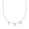 Thumbnail Image 0 of Juliette Maison Diamond Station Name Necklace 3/8 ct tw Round 10K Rose Gold