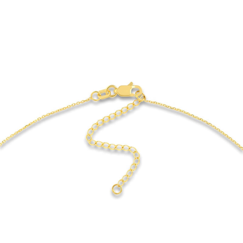 Main Image 3 of Diamond Thunderbolt Necklace 1/8 ct tw Round 14K Yellow Gold 18"