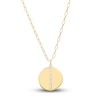 Thumbnail Image 1 of Diamond Medallion Necklace 1/10 ct tw Round 14K Yellow Gold 18"