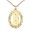 Thumbnail Image 1 of Initial Pendant Necklace Yellow Gold-Plated Sterling Silver 18"