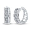 Thumbnail Image 1 of Kallati Diamond Hoop Earrings 1 ct tw Round/Princess/Baguette 14K White Gold