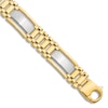 Men's High-Polish Open Link Chain Bracelet 14K Two-Tone Gold 8.5"