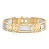 Men's High-Polish Open Link Chain Bracelet 14K Two-Tone Gold 8.5"