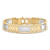 Thumbnail Image 2 of Men's High-Polish Open Hollow Link Chain Bracelet 14K Two-Tone Gold 8.5"