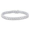 Thumbnail Image 1 of Diamond Double Row Tennis Bracelet 4 ct tw Round 14K White Gold 7"