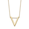 Thumbnail Image 1 of High-Polish V Necklace 14K Yellow Gold 17"