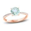Thumbnail Image 1 of LALI Jewels Natural Aquamarine Engagement Ring 1/15 ct t Diamonds 14K Rose Gold