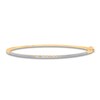 Diamond Bangle Bracelet 1/4 ct tw Round/Baguette 14K Yellow Gold 7"