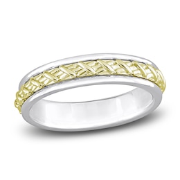 Y-Knot Women's Wedding Band 14K Two-Tone Gold 4.5mm