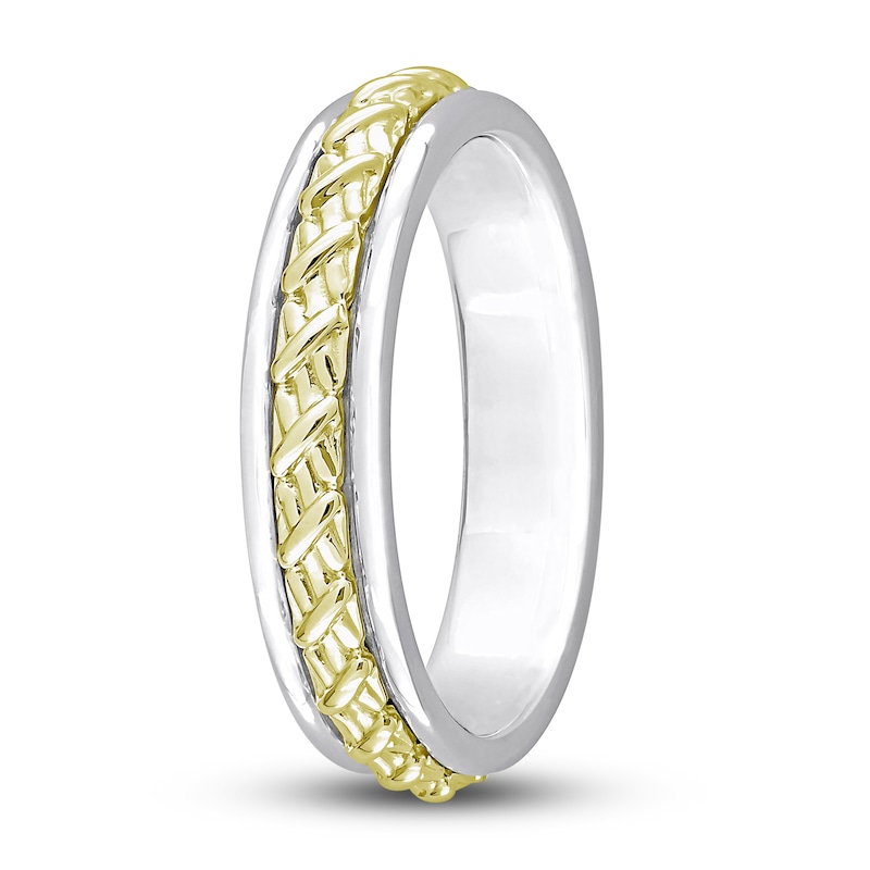 Main Image 2 of Y-Knot Women's Wedding Band 14K Two-Tone Gold 4.5mm