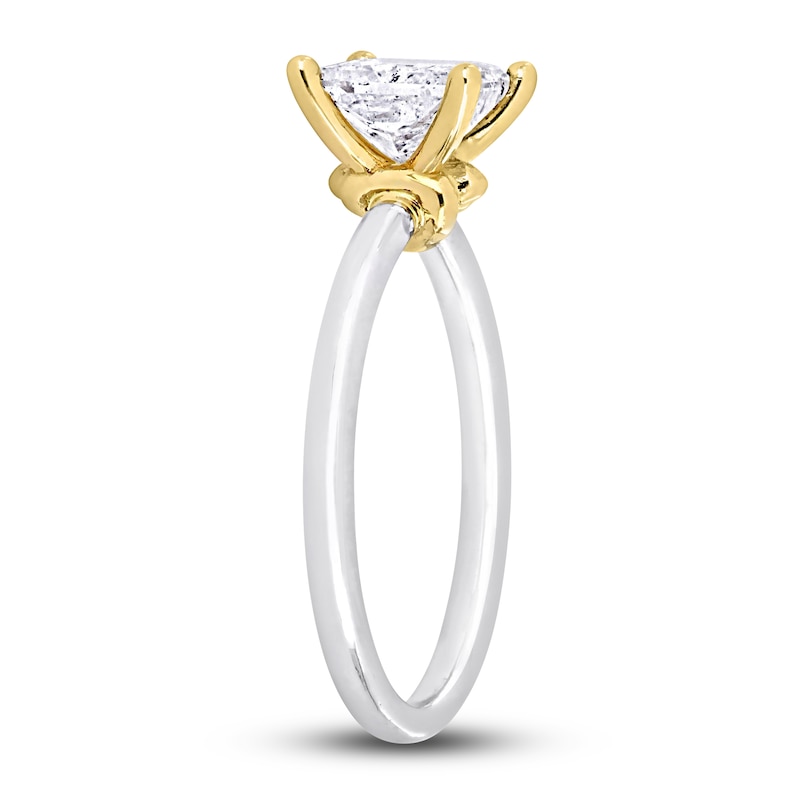 Main Image 2 of Y-Knot Diamond Solitaire Ring 1 ct tw Princess 14K White Gold (I/I1)