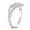 Thumbnail Image 2 of Diamond Contour Wedding Band 1/5 ct tw Round 10K White Gold