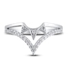 Thumbnail Image 3 of Diamond Contour Wedding Band 1/5 ct tw Round 10K White Gold