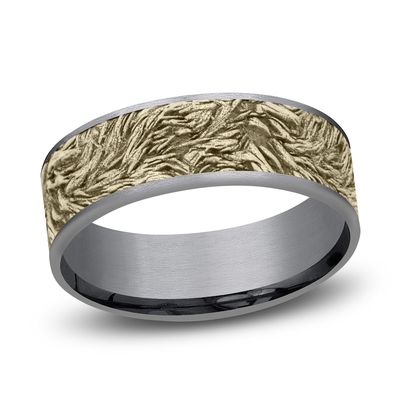 Main Image 1 of Men's Lion's Mane Wedding Band Tantalum/14K Yellow Gold 7.5mm