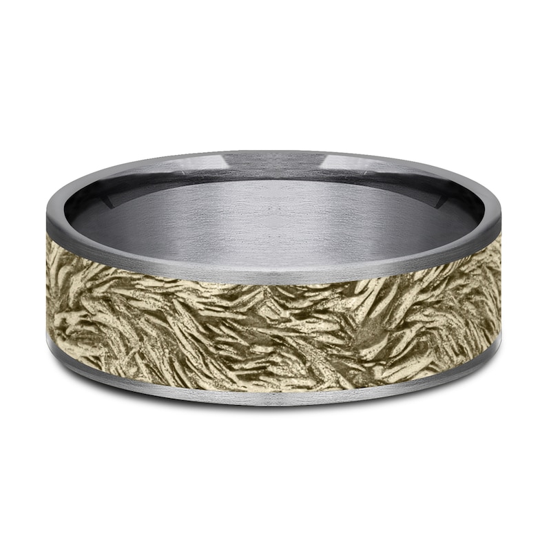Main Image 3 of Men's Lion's Mane Wedding Band Tantalum/14K Yellow Gold 7.5mm
