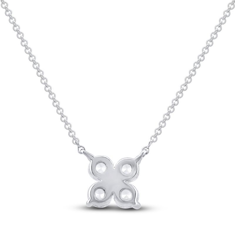 Main Image 2 of Diamond 4-Stone Necklace 3/4 ct tw Round 14K White Gold