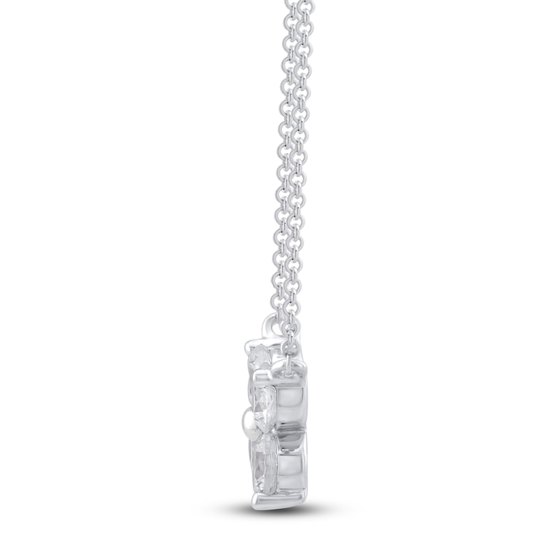 Main Image 3 of Diamond 4-Stone Necklace 3/4 ct tw Round 14K White Gold