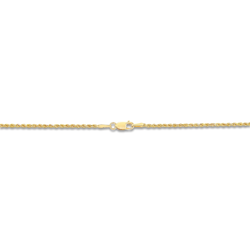 Main Image 2 of Solid Glitter Rope Necklace 14K Yellow Gold 16" 1.6mm