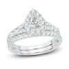Thumbnail Image 1 of Diamond Double Halo Bridal Set 1-1/2 ct tw Pear/Round 14K White Gold