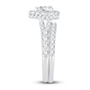 Thumbnail Image 2 of Diamond Double Halo Bridal Set 1-1/2 ct tw Pear/Round 14K White Gold