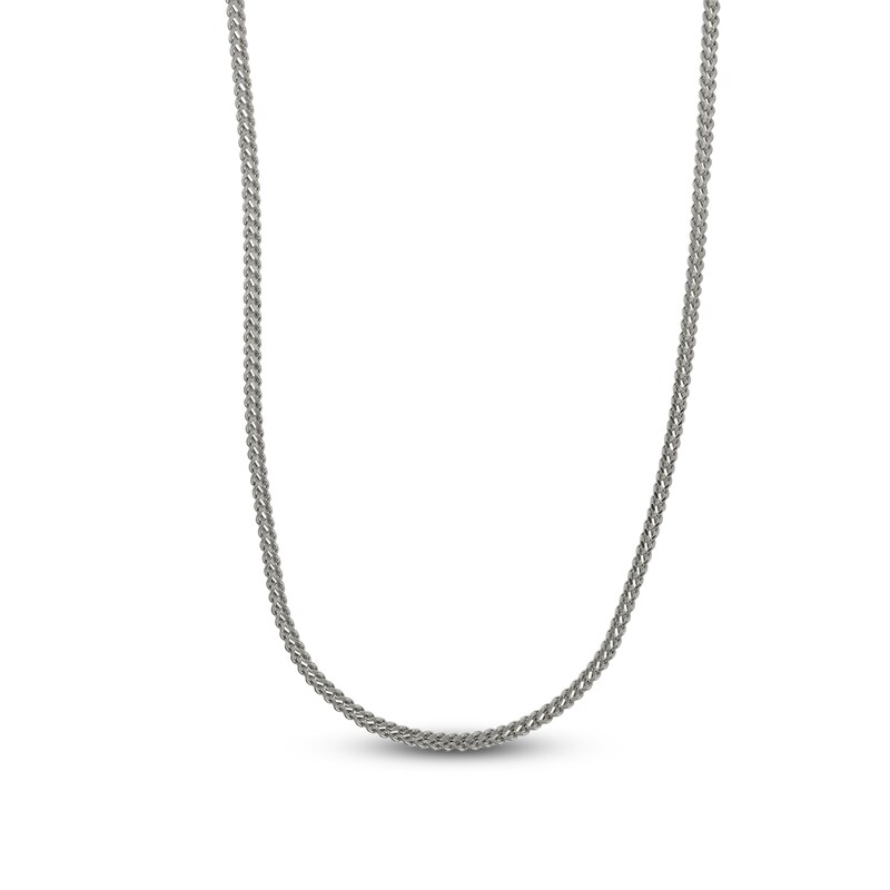Main Image 1 of Semi-Solid Franco Chain Necklace 14K White Gold 22" 2.4mm
