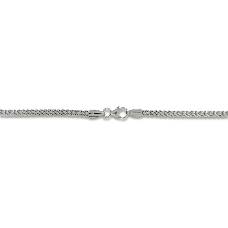 Main Image 3 of Semi-Solid Franco Chain Necklace 14K White Gold 22" 2.4mm