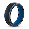 Thumbnail Image 1 of Men's Wedding Band Blue Silicone/Tungsten 8.0mm
