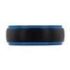 Thumbnail Image 2 of Men's Wedding Band Blue Silicone/Tungsten 8.0mm