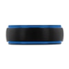 Thumbnail Image 3 of Men's Wedding Band Blue Silicone/Tungsten 8.0mm